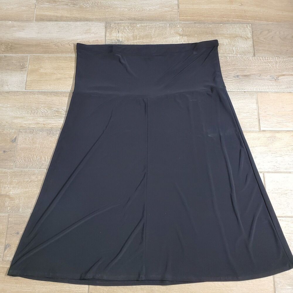 STUDIO 1940 SKIRT BLACK ELASTIC WAIST POLY/SPANDEX SIZE 3X
